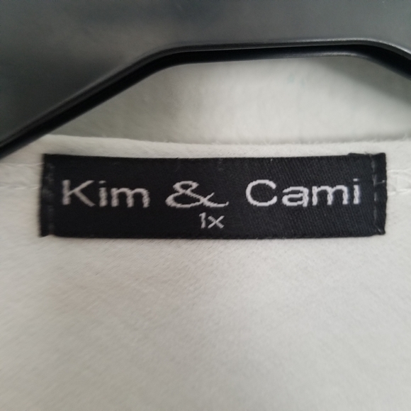 Kim & Cami 1X gray waterfall layered cardigan - Picture 3 of 6